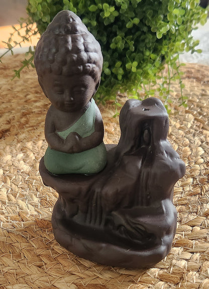 Encensoir backflow Bouddha vert