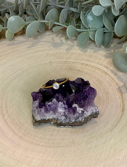 Bague Pierre de lune gold