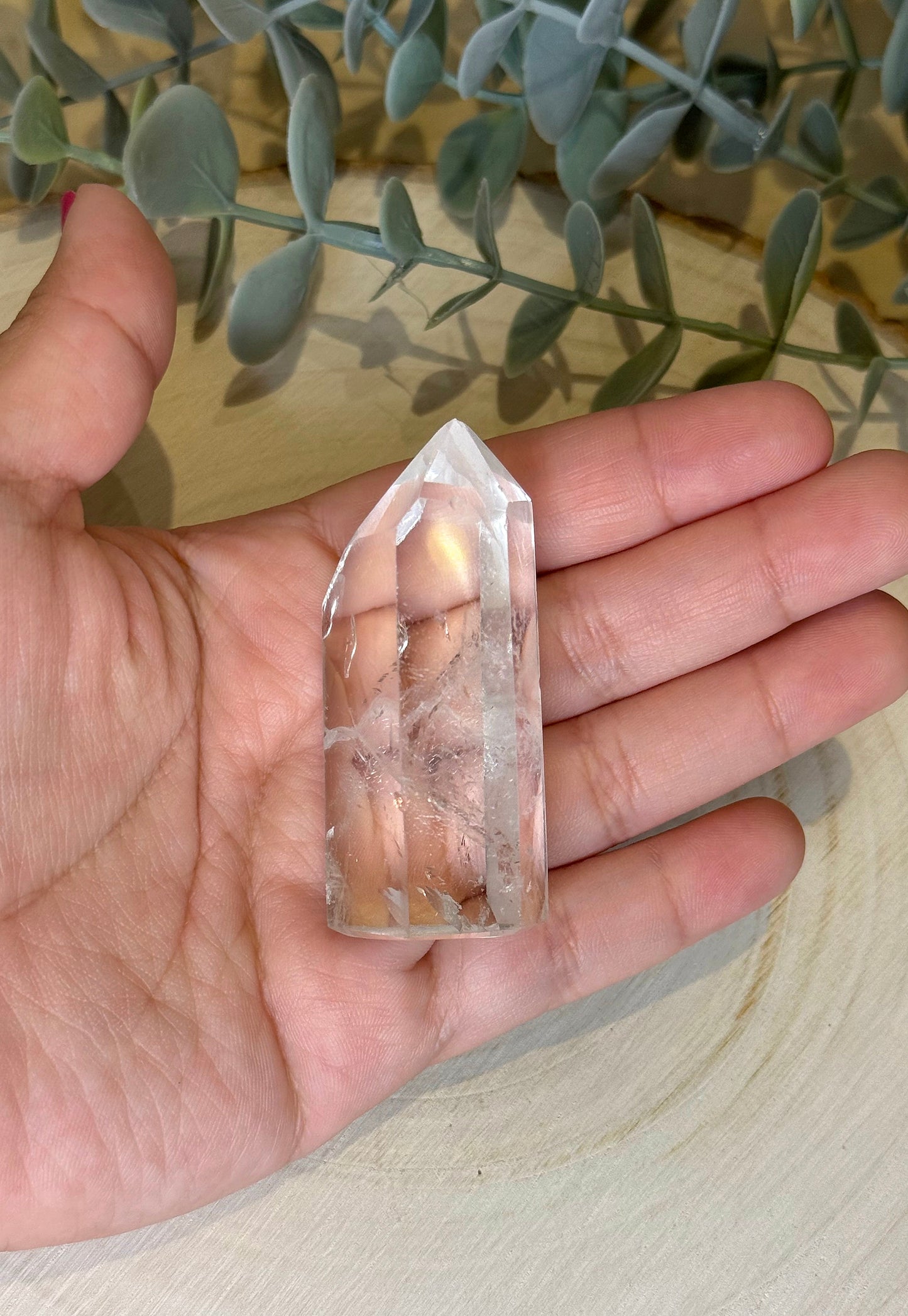 Pointe en Quartz clair de Madagascar