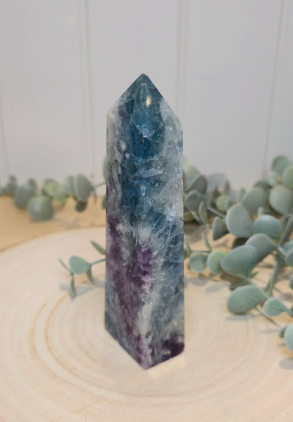 Pointe en Feather Fluorite