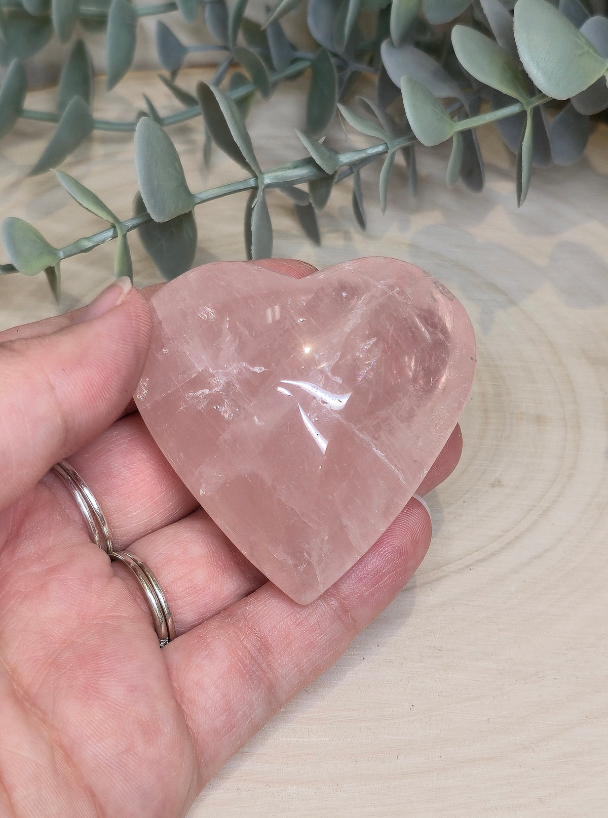 Coeur en Quartz rose