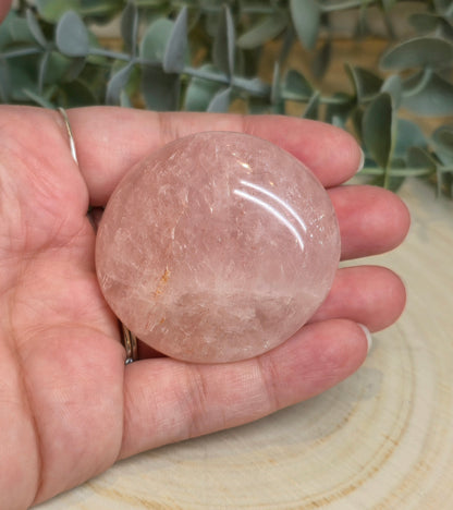 Pierre de paume en Quartz Rose