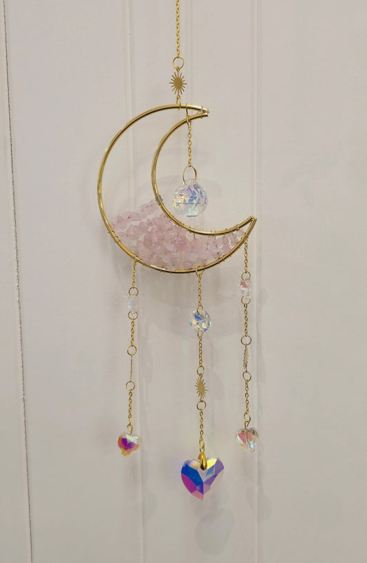 Capteur de lumière Lune Quartz rose