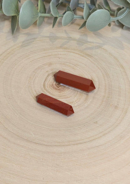 Mini Double Pointe en Jaspe rouge