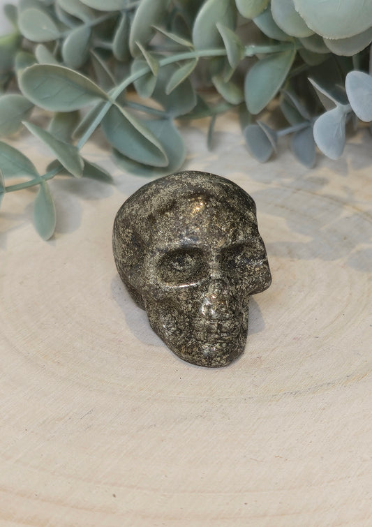 Crâne en Pyrite