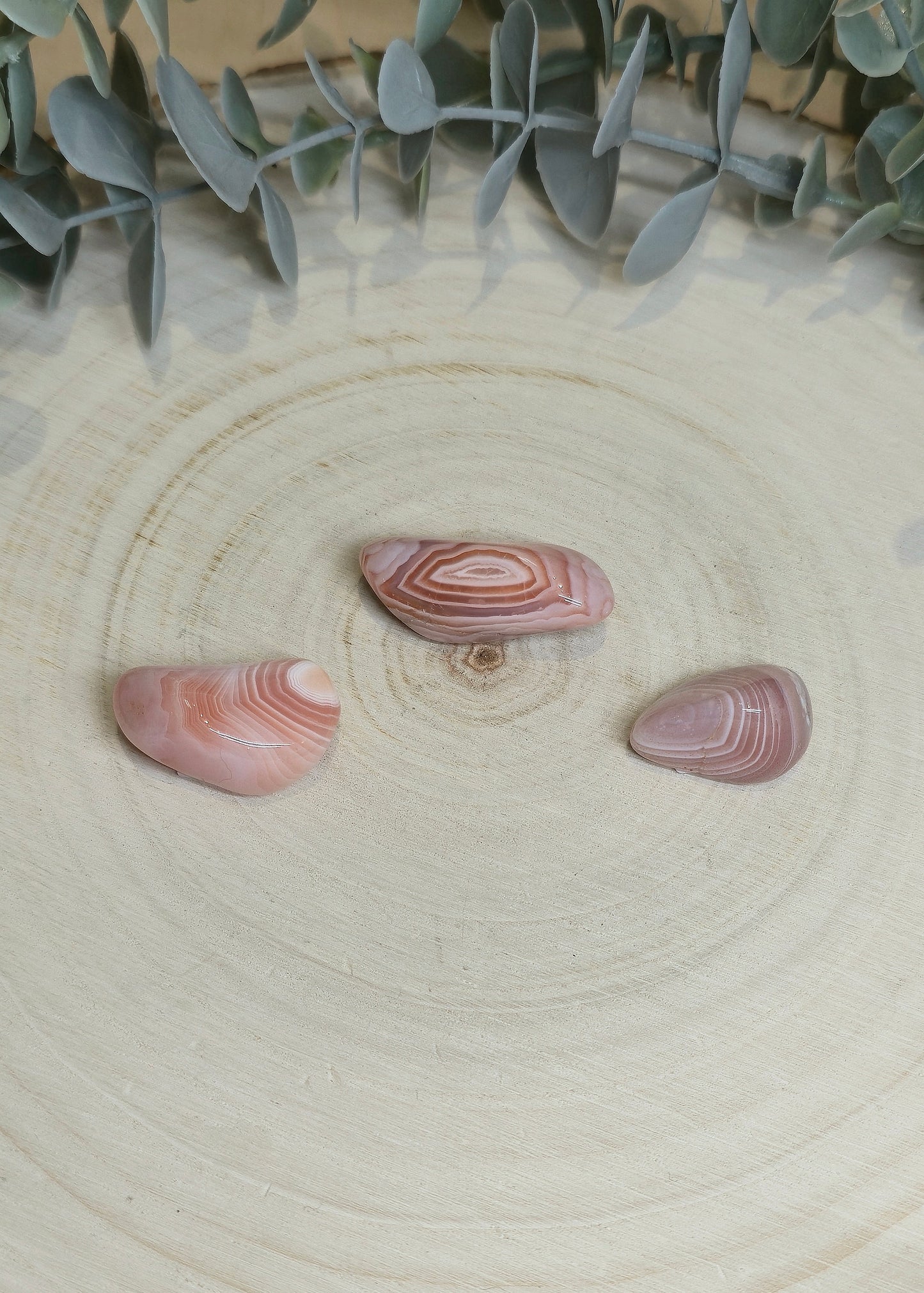 Agate abricot barattée