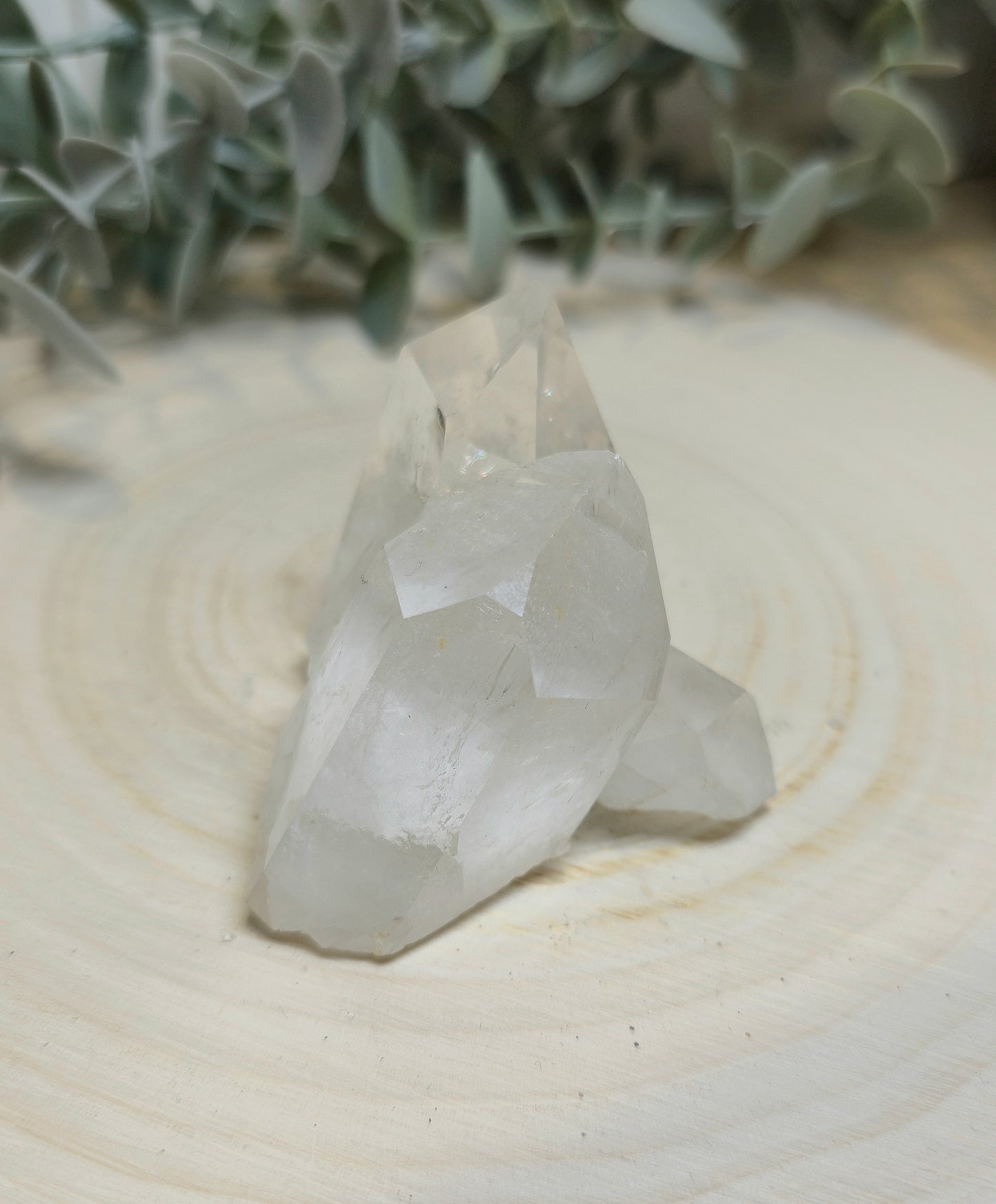 Pointe jumelle Quartz clair