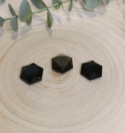Étoile géométrique en Obsidienne dorée