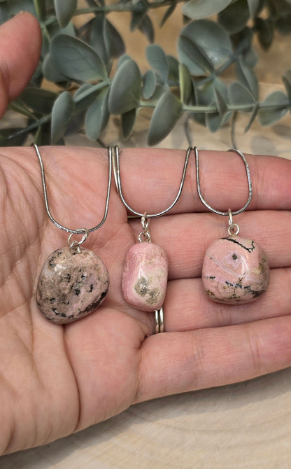 Collier Rhodonite barattée