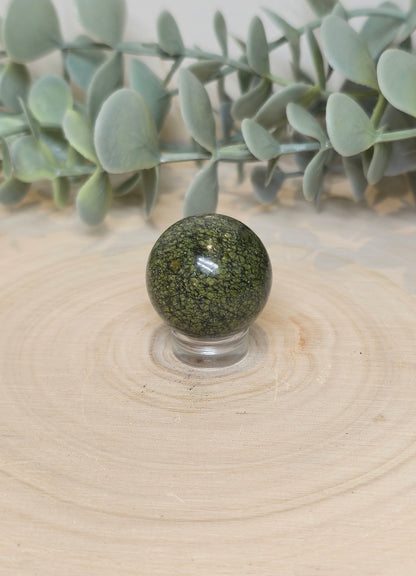 Sphère Jaspe peau de serpent vert