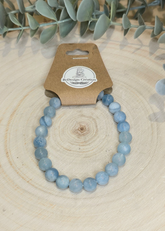 Bracelet Aigue-marine (Aquamarine) 8mm