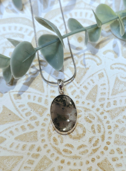 Collier Agate mousse