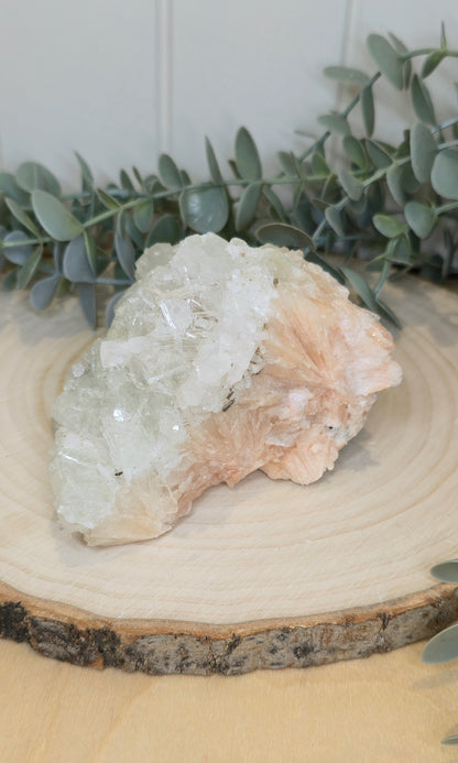 Apophylite verte, Scolécite et Stilbite d'Inde