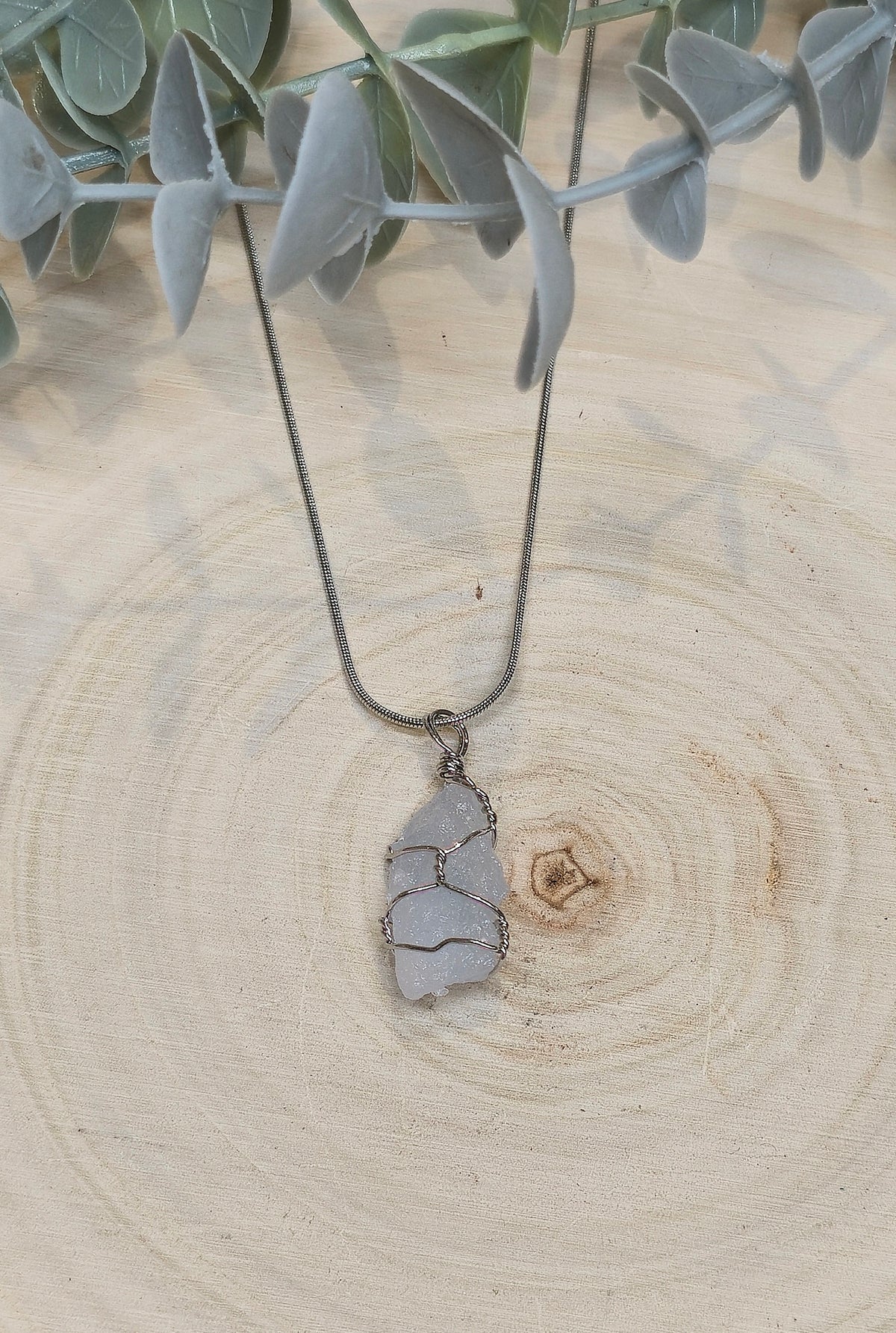 Collier Aigue-marine brute (Aquamarine)