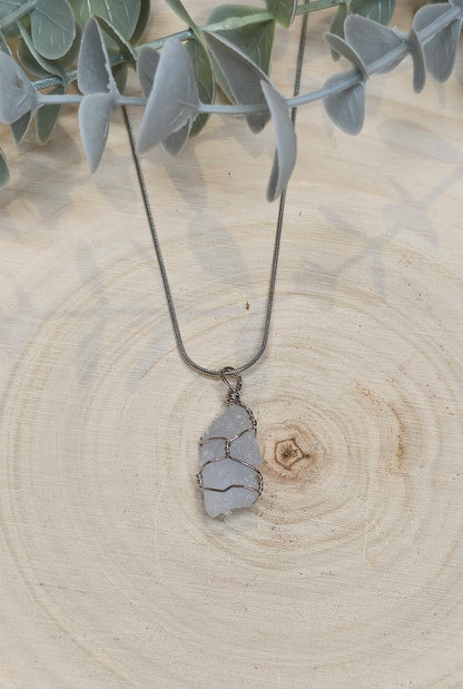 Collier Aigue-marine brute (Aquamarine)