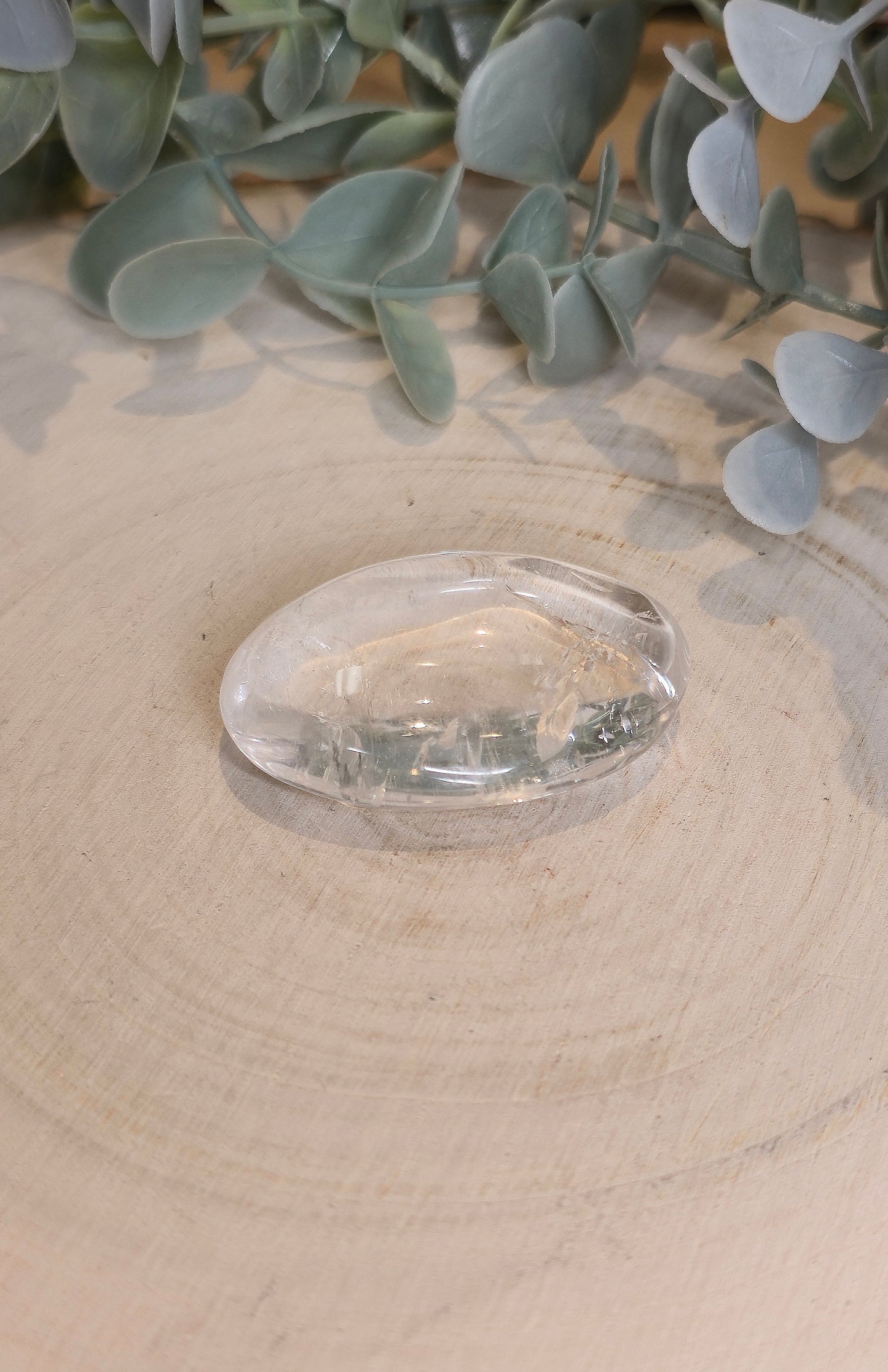 Pierre de paume en Quartz clair (extra clair)