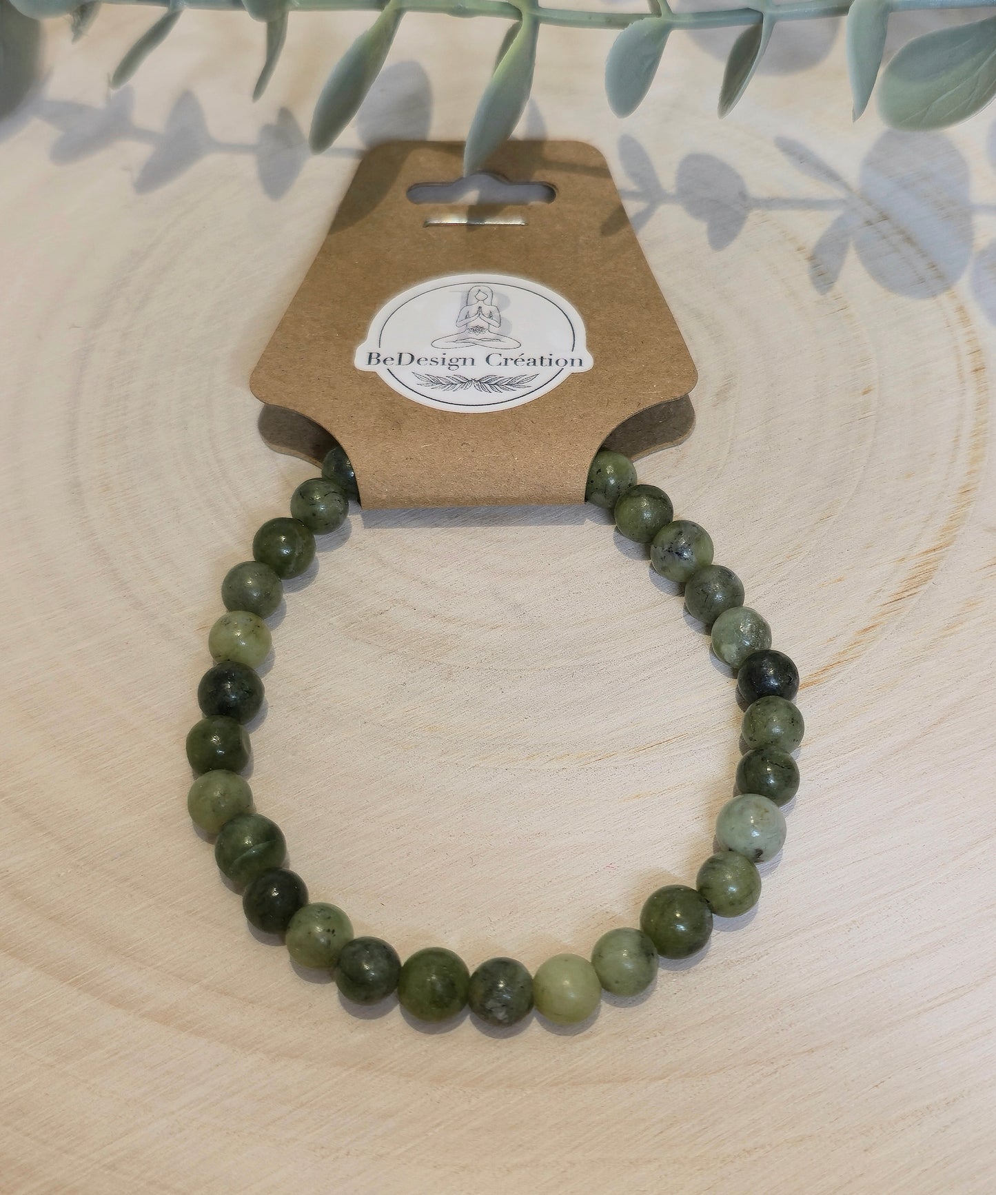 Bracelet Jade Néphrite 6mm