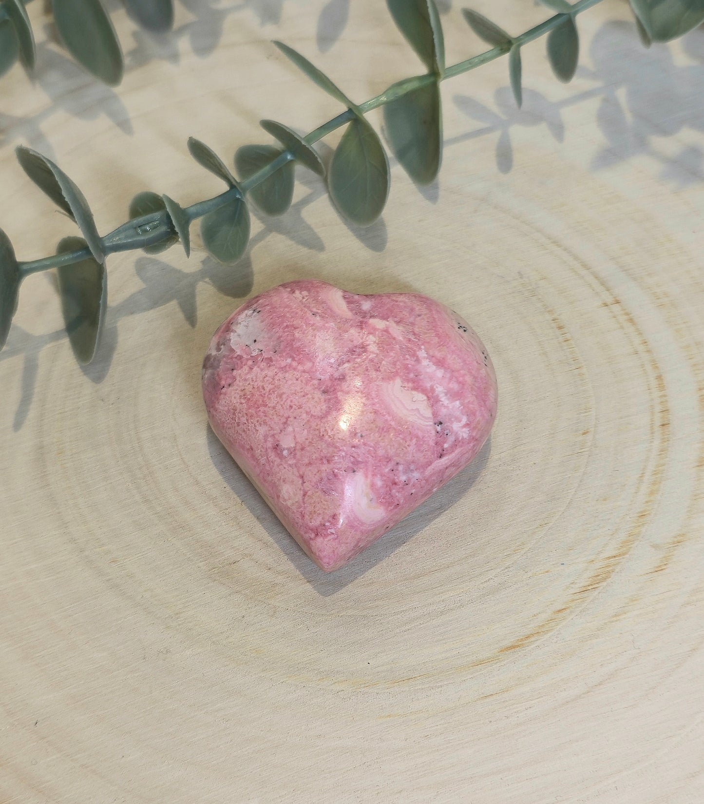 Coeur en Rhodonite du Pérou