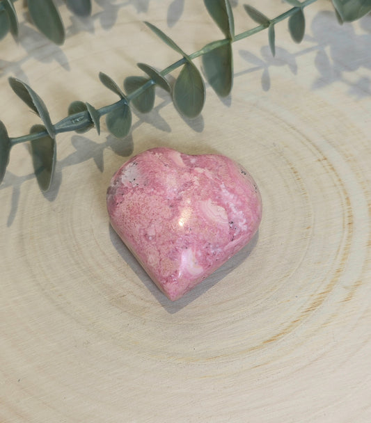 Coeur en Rhodonite du Pérou