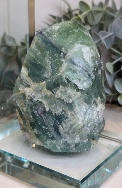 Appui livre en Fluorite brute