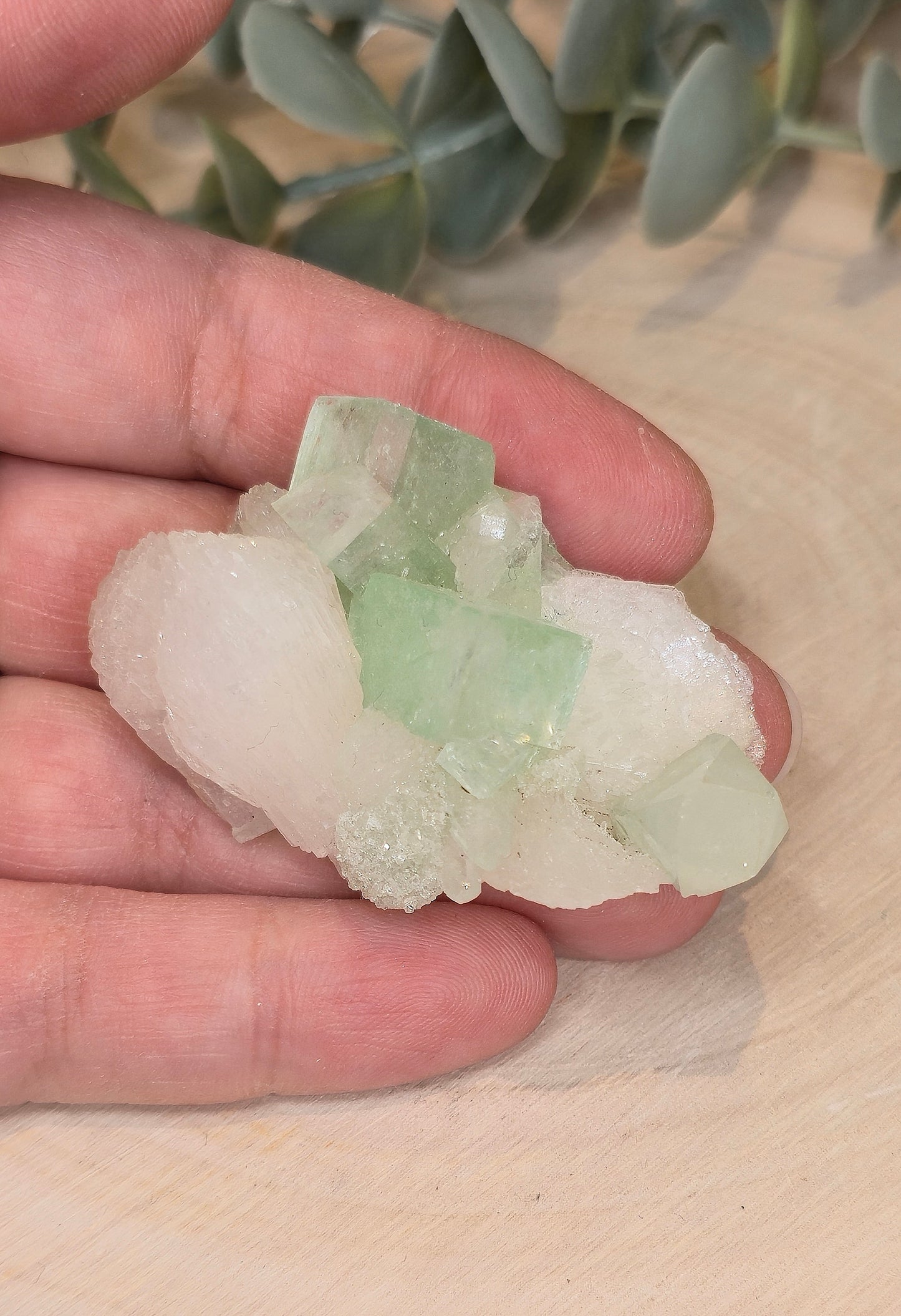 Apophyllite verte brute d'Inde