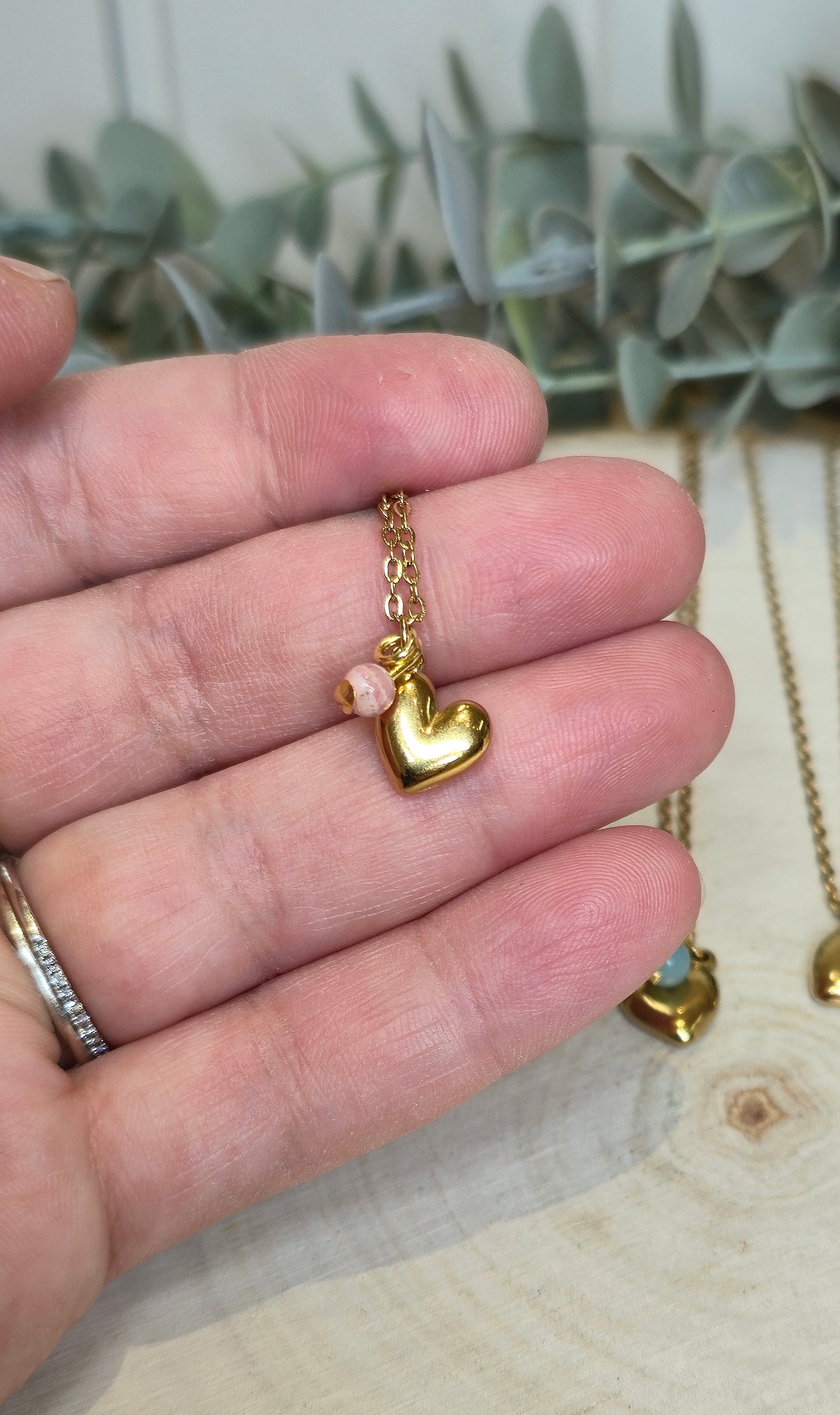 Collier Coeur bombé gold