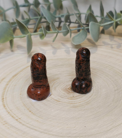 Pénis en Obsidienne acajou