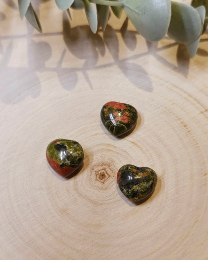 Mini Coeur en Unakite