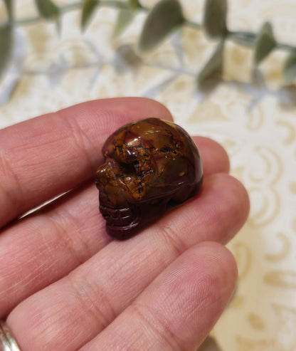 Mini Crâne en Jaspe Mookaïte