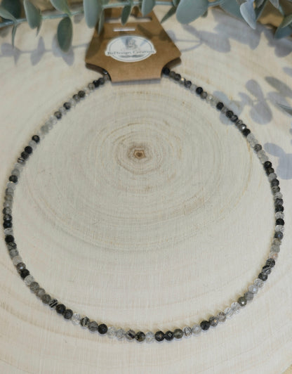 Collier Quartz tourmaline
