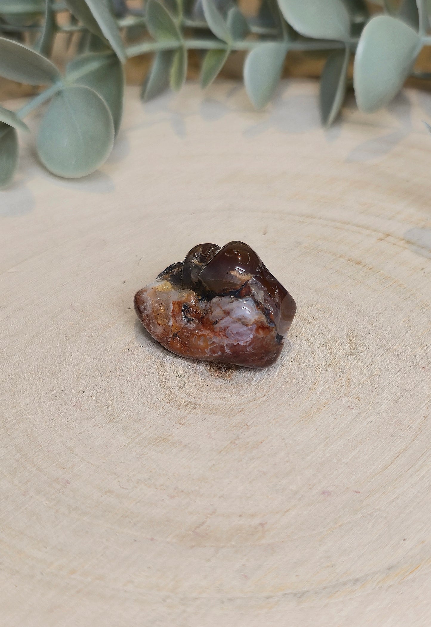 Agate feu barattée