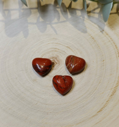 Mini Coeur en Jaspe rouge