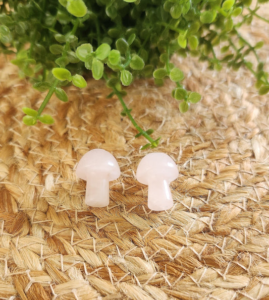 Champignon en Quartz rose