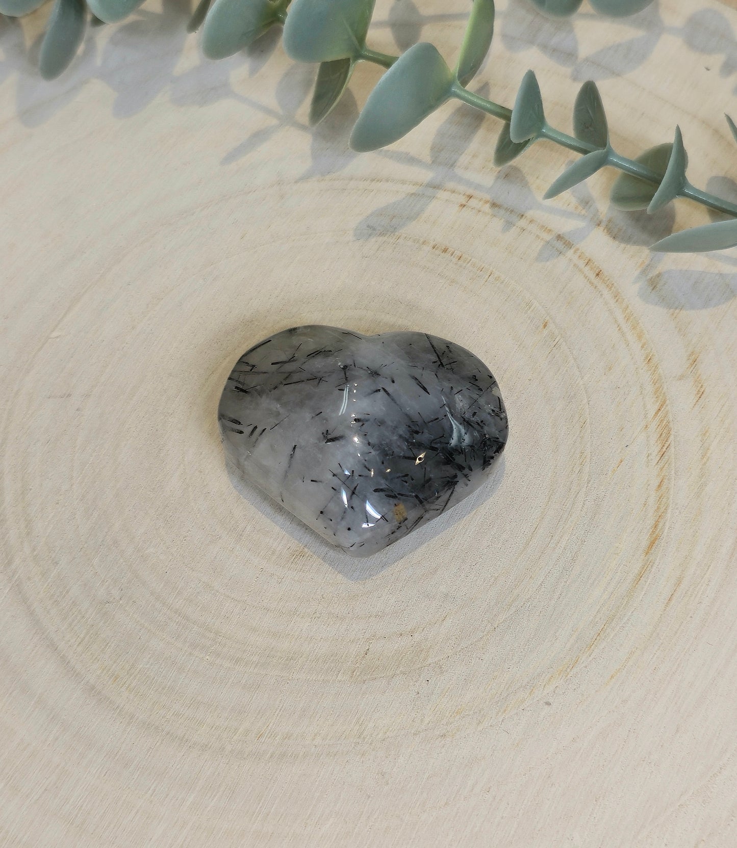 Coeur en Quartz tourmaline
