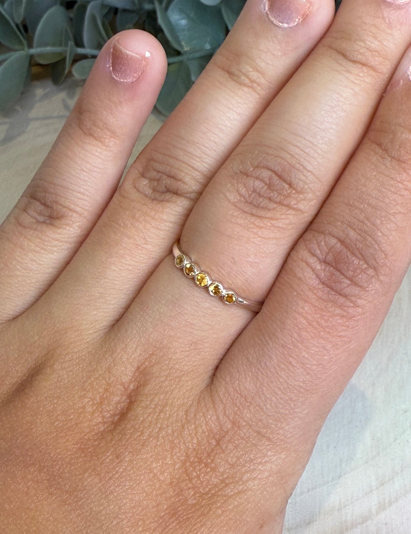 Bague Citrine alignées