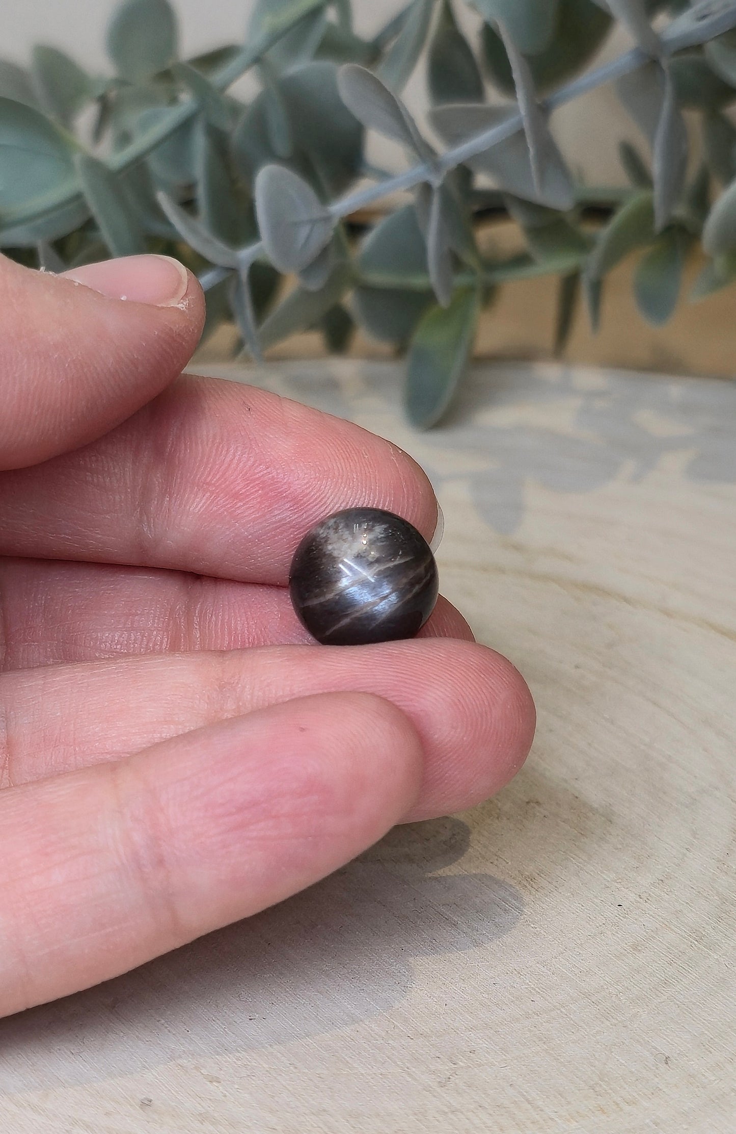 Sphère Pierre de lune noire