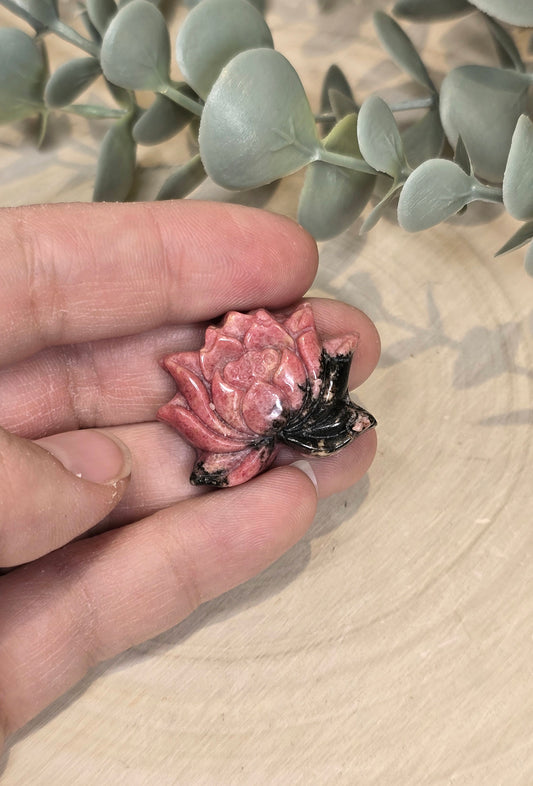 Lotus en Rhodonite