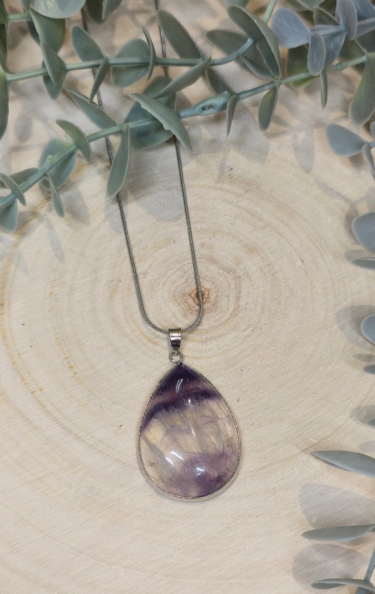 Collier en goutte en Fluorite