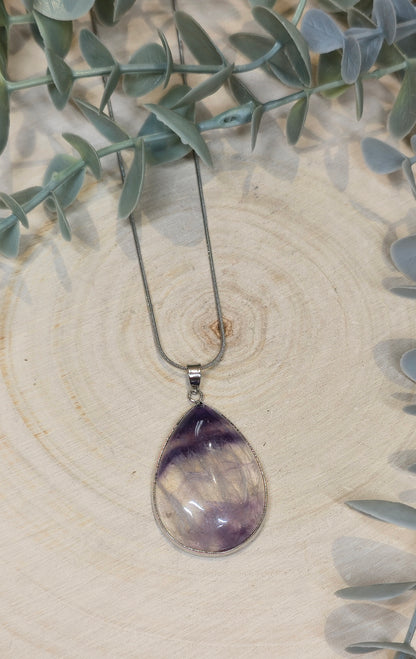 Collier en goutte en Fluorite