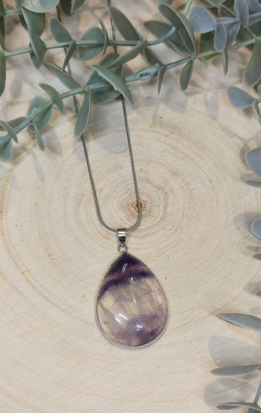 Collier en goutte en Fluorite