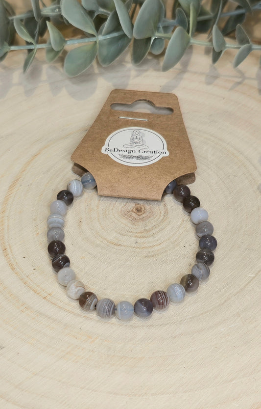 Bracelet Agate Botswana 6mm