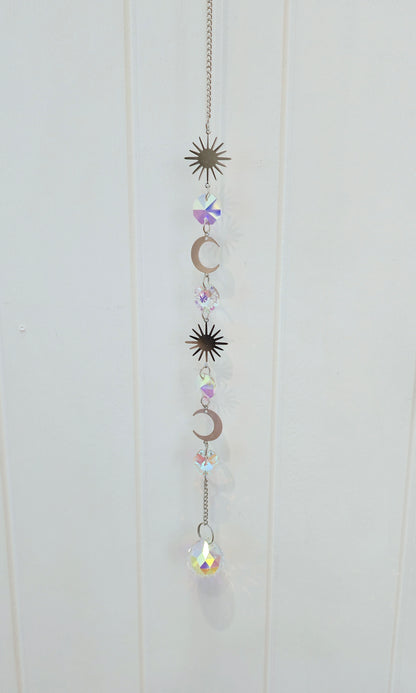 Capteur de lumière cristaux Soleil/Lune