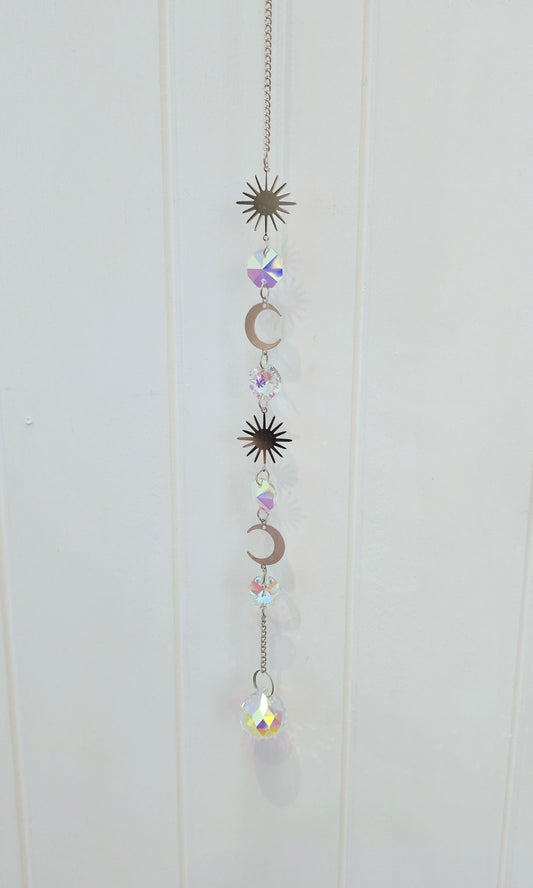 Capteur de lumière cristaux Soleil/Lune