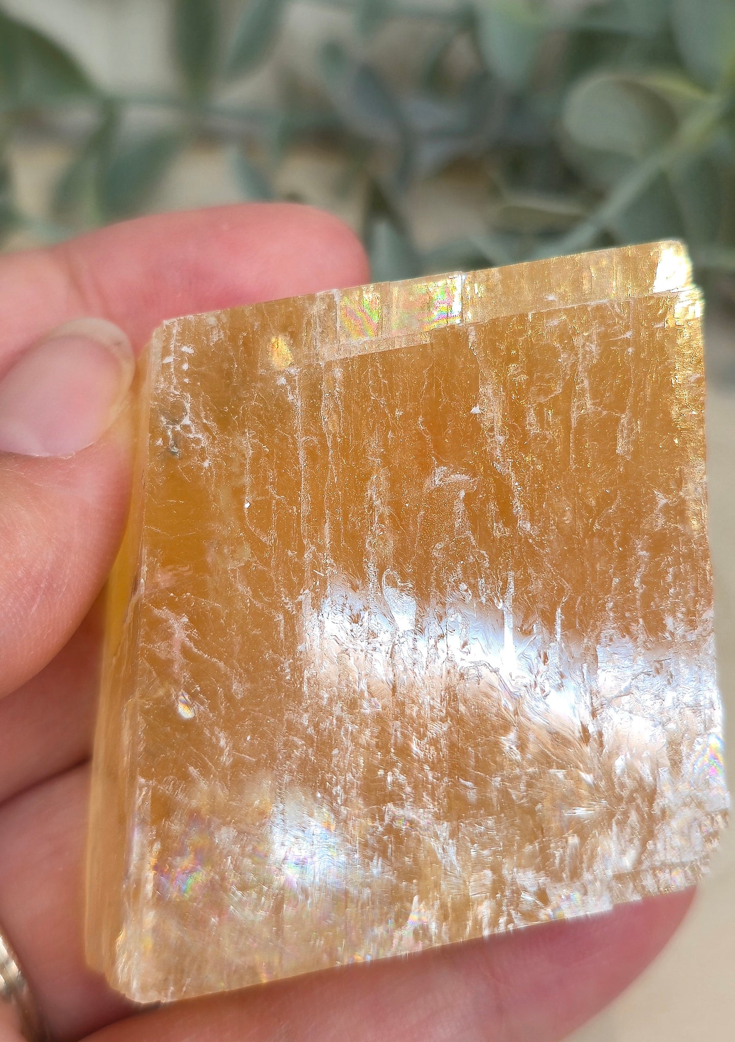Cube de Calcite optique jaune