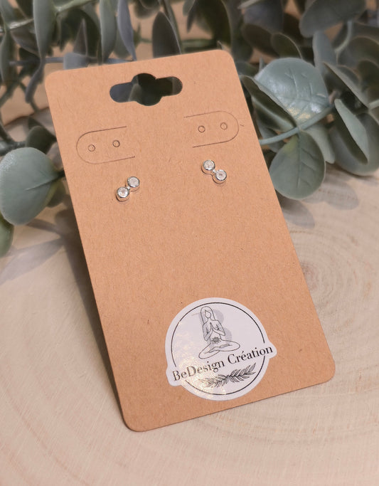 Boucles d'oreilles Pierre de lune double
