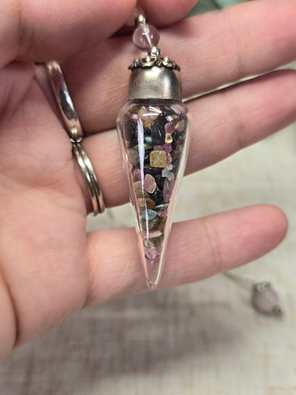 Pendule de verre Tourmaline mixte