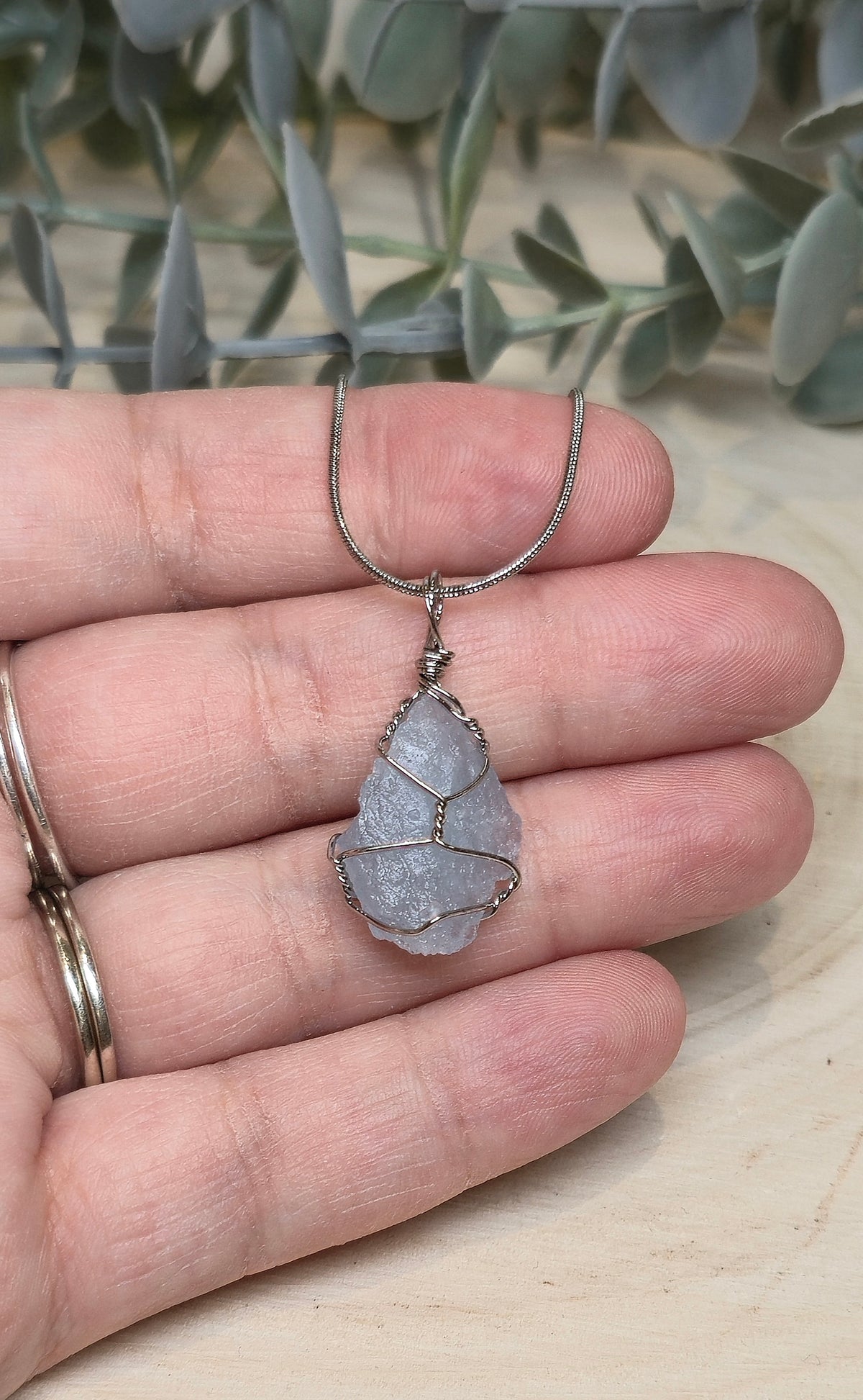 Collier Aigue-marine brute (Aquamarine)