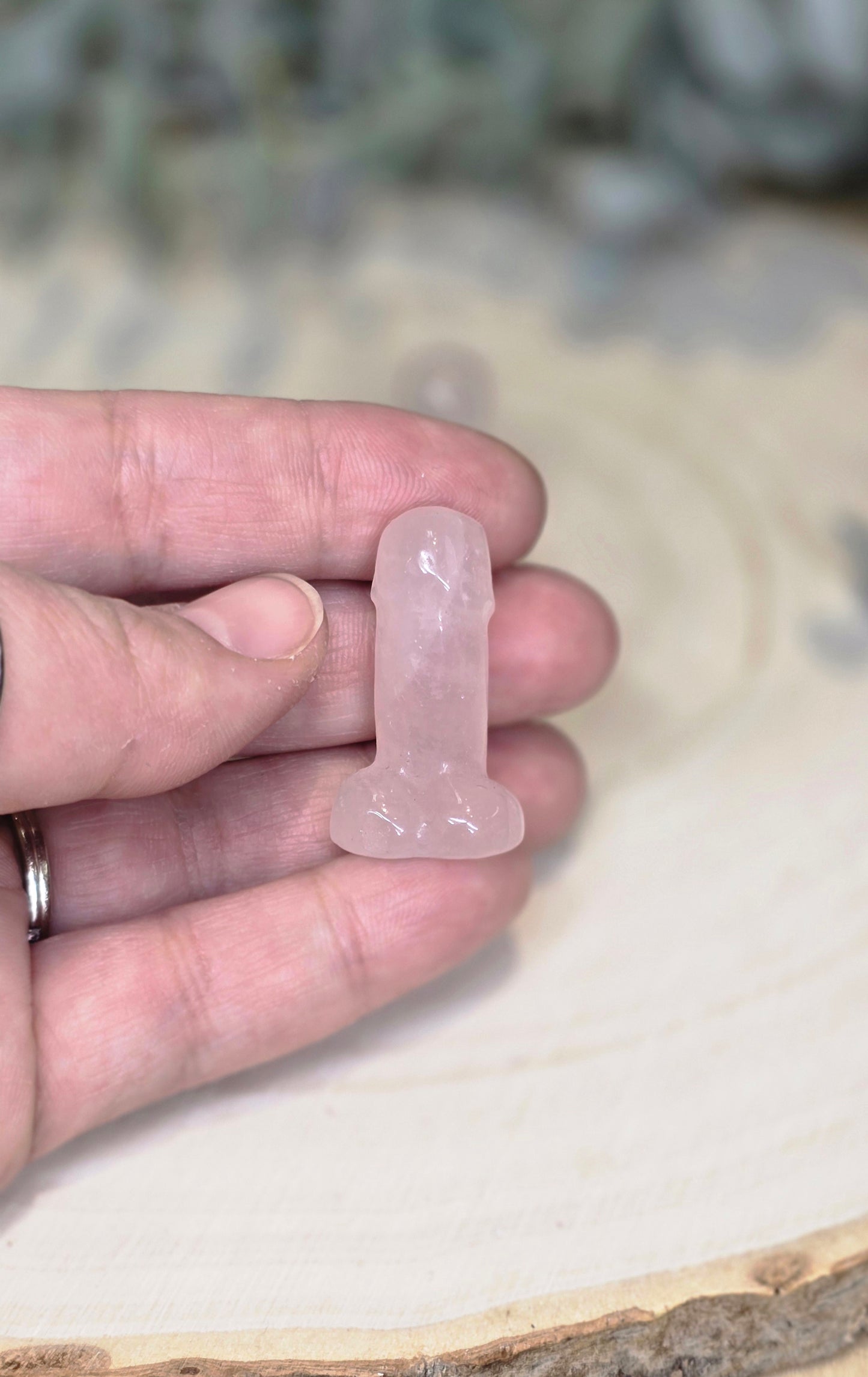 Pénis en Quartz rose