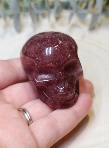 Crâne Quartz Fraise