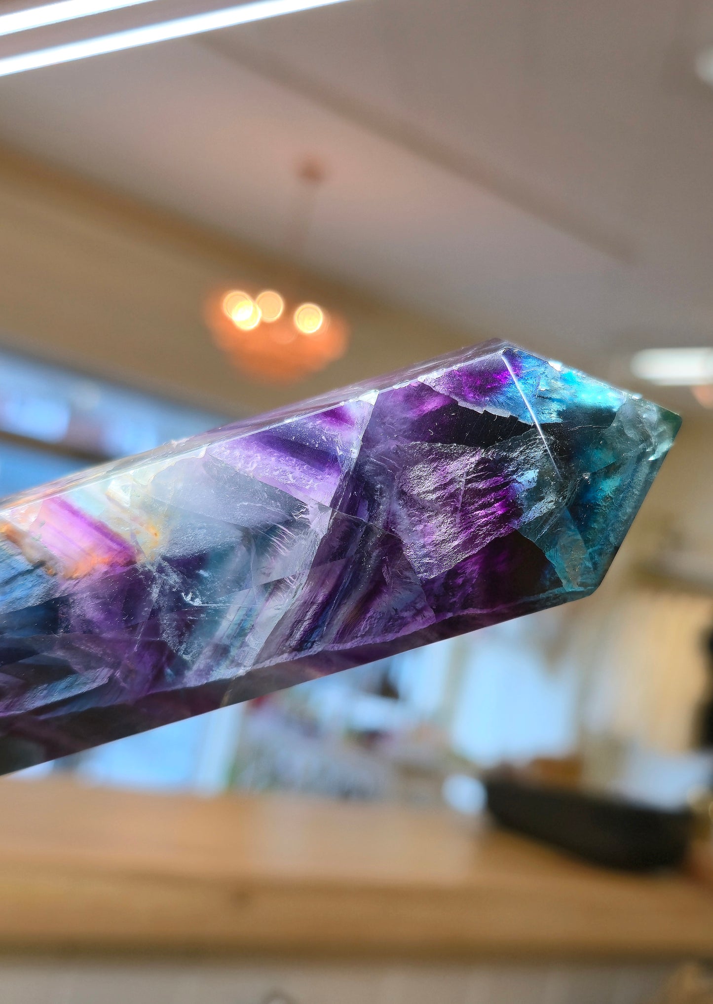 Pointe en Fluorite *réparée*